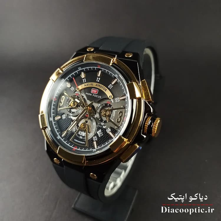ساعت مچی مردانه اورجینال موتور ژاپن برند مینی فوکوس سه موتور مدل Mf0402G.01 بند رابر — تصویر ۱۱