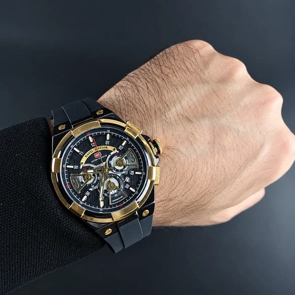 ساعت مچی مردانه اورجینال موتور ژاپن برند مینی فوکوس سه موتور مدل Mf0402G.01 بند رابر — تصویر ۹