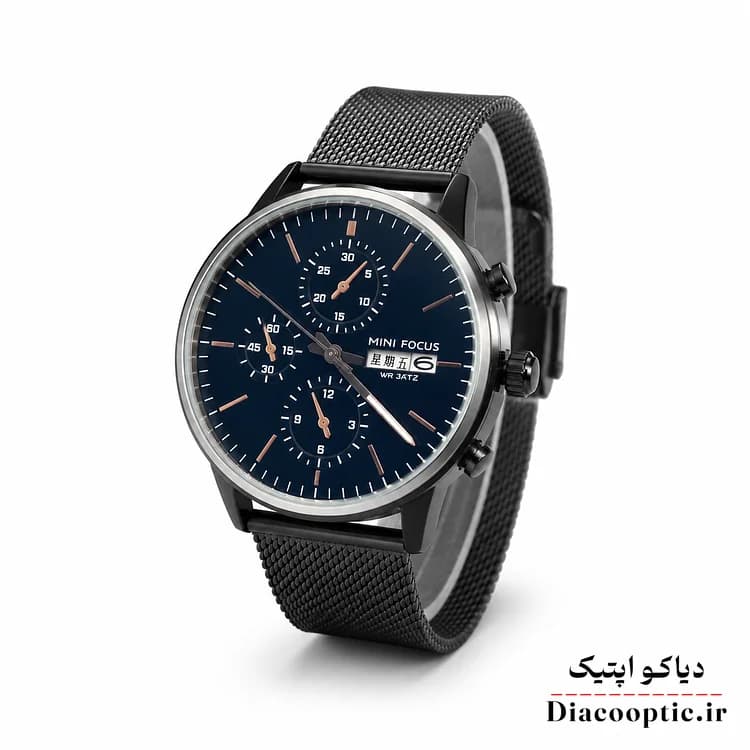 ساعت مچی مردانه اورجینال موتور ژاپن برند مینی فوکوس مدل Mf0180G.02 بند حصیری