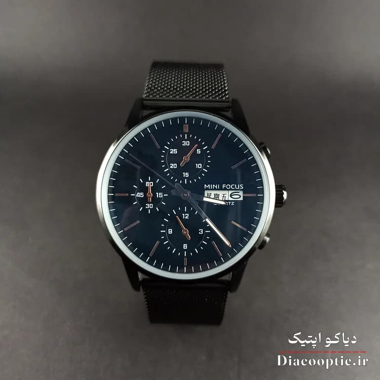 ساعت مچی مردانه اورجینال موتور ژاپن برند مینی فوکوس مدل Mf0180G.02 بند حصیری — تصویر ۲