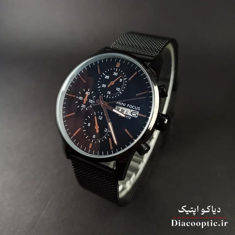 ساعت مچی مردانه اورجینال موتور ژاپن برند مینی فوکوس مدل Mf0180G.02 بند حصیری — تصویر ۳