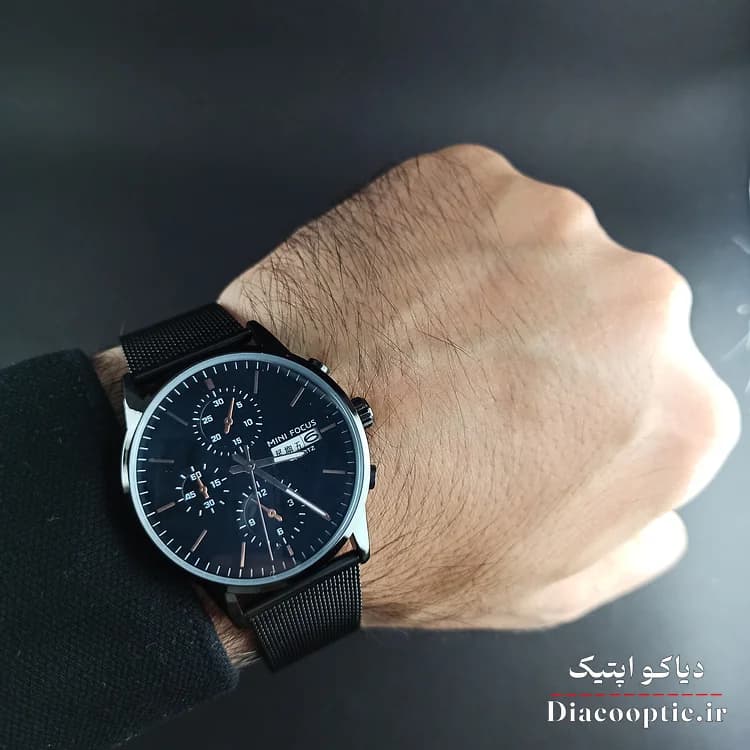 ساعت مچی مردانه اورجینال موتور ژاپن برند مینی فوکوس مدل Mf0180G.02 بند حصیری — تصویر ۸