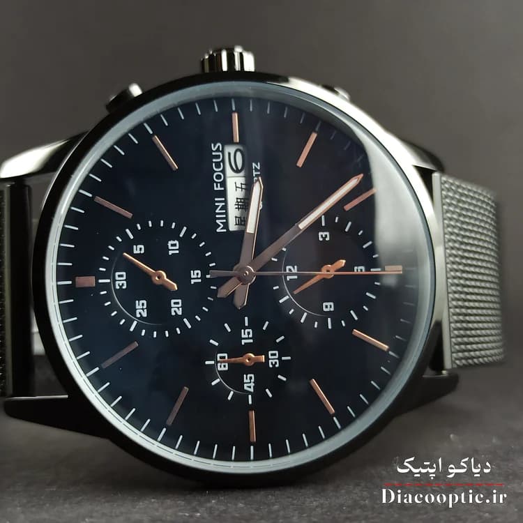 ساعت مچی مردانه اورجینال موتور ژاپن برند مینی فوکوس مدل Mf0180G.02 بند حصیری — تصویر ۴