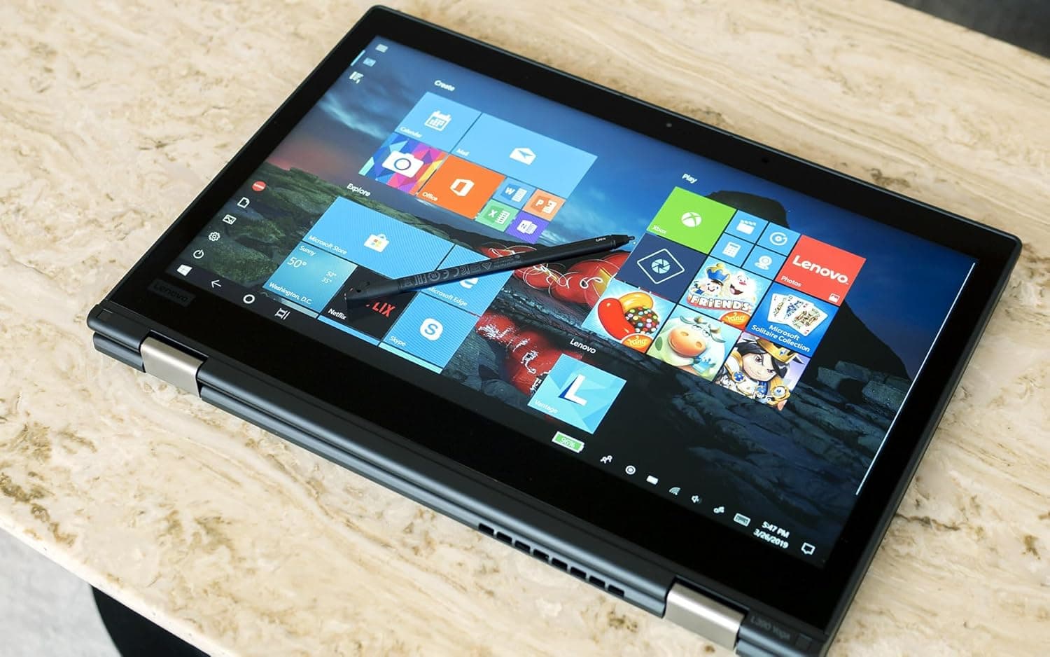 لپ تاپ لنوو صفحه لمسی 360 درجه LENOVO THINKPAD L390 YOGA X360 TOUCH | i5 8965 U | 8GB DDR4 | 256GB SSD | INTEL | 14 FHD Touch