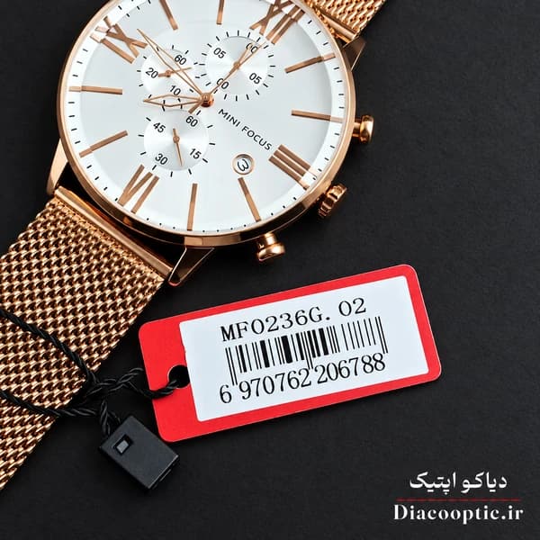 ساعت مچی مردانه اورجینال موتور ژاپن برند مینی فوکوس سه موتور مدل Mf0236G.2 بند حصیری — تصویر ۸