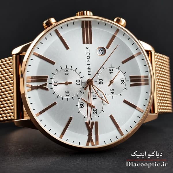 ساعت مچی مردانه اورجینال موتور ژاپن برند مینی فوکوس سه موتور مدل Mf0236G.2 بند حصیری — تصویر ۵