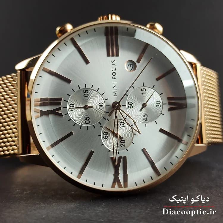 ساعت مچی مردانه اورجینال موتور ژاپن برند مینی فوکوس سه موتور مدل Mf0236G.2 بند حصیری — تصویر ۱۲