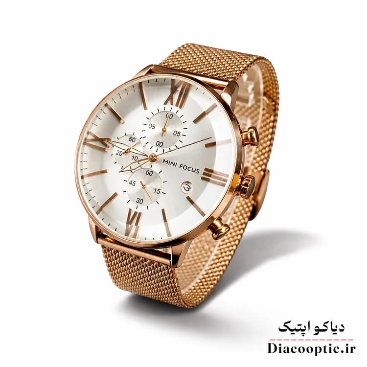 ساعت مچی مردانه اورجینال موتور ژاپن برند مینی فوکوس سه موتور مدل Mf0236G.2 بند حصیری — تصویر ۲