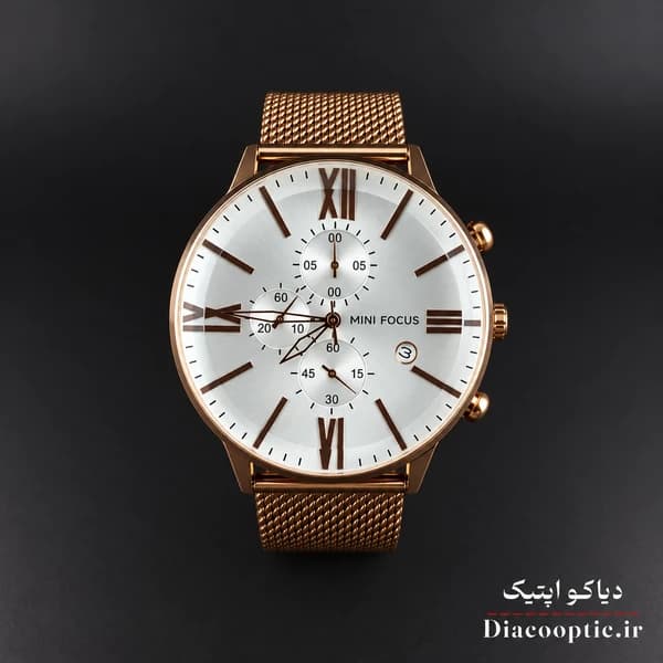 ساعت مچی مردانه اورجینال موتور ژاپن برند مینی فوکوس سه موتور مدل Mf0236G.2 بند حصیری — تصویر ۳