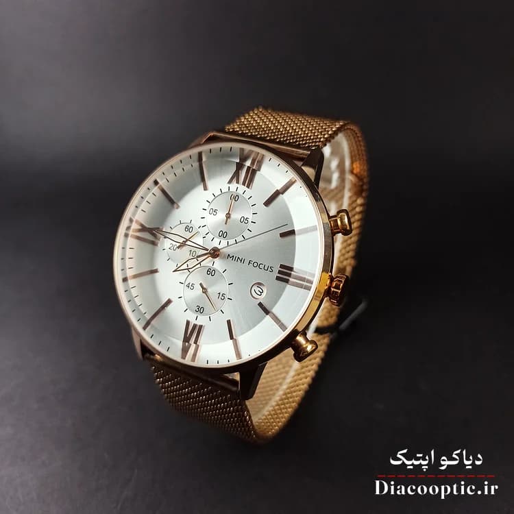 ساعت مچی مردانه اورجینال موتور ژاپن برند مینی فوکوس سه موتور مدل Mf0236G.2 بند حصیری — تصویر ۱۱
