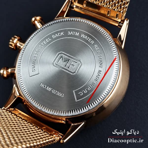 ساعت مچی مردانه اورجینال موتور ژاپن برند مینی فوکوس سه موتور مدل Mf0236G.2 بند حصیری — تصویر ۷