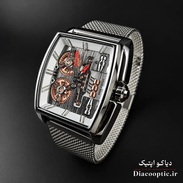 ساعت مچی مردانه اورجینال موتور ژاپن برند مینی فوکوس مدل Mf0322G.5 بند حصیری — تصویر ۴