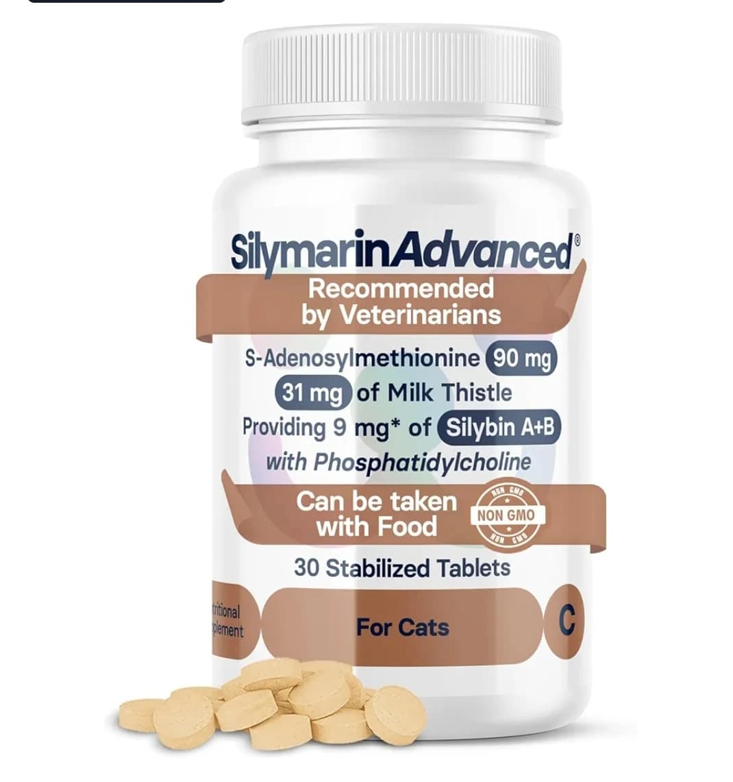 مکمل تخصصی سلامت کبد گربه با Milk Thistle و SAMe
