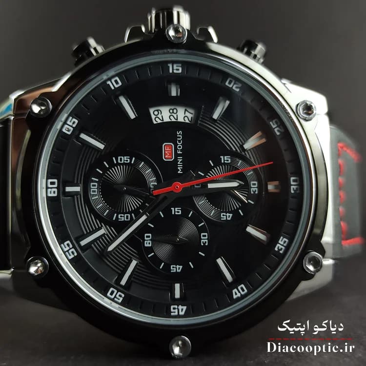 ساعت مچی مردانه اورجینال موتور ژاپنی برند مینی فوکوس سه موتور مدل Mf0175G.02 بند چرم — تصویر ۱۲