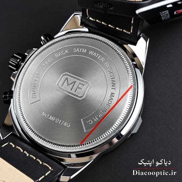 ساعت مچی مردانه اورجینال موتور ژاپنی برند مینی فوکوس سه موتور مدل Mf0175G.02 بند چرم — تصویر ۷