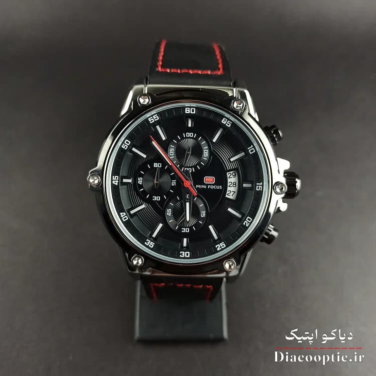 ساعت مچی مردانه اورجینال موتور ژاپنی برند مینی فوکوس سه موتور مدل Mf0175G.02 بند چرم — تصویر ۱۰