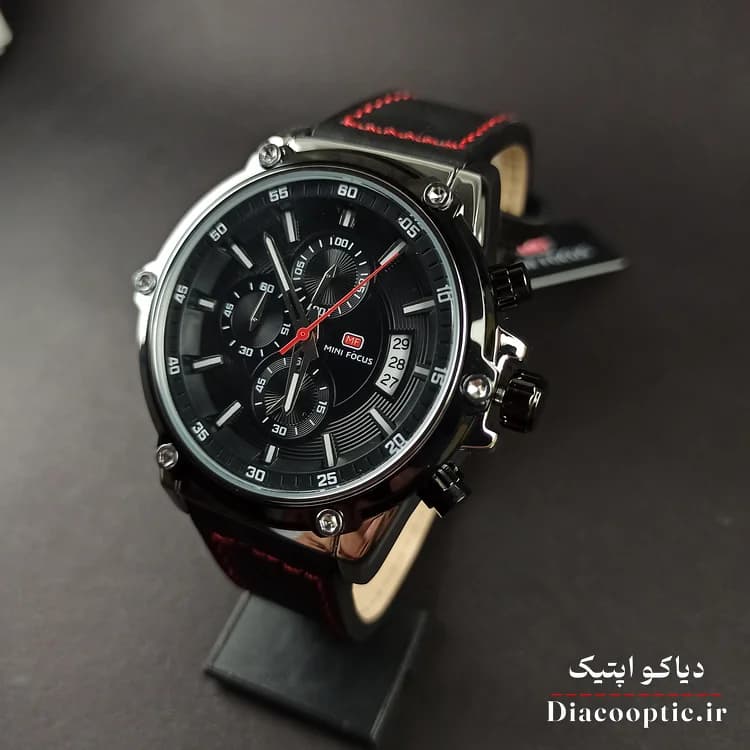 ساعت مچی مردانه اورجینال موتور ژاپنی برند مینی فوکوس سه موتور مدل Mf0175G.02 بند چرم — تصویر ۱۱