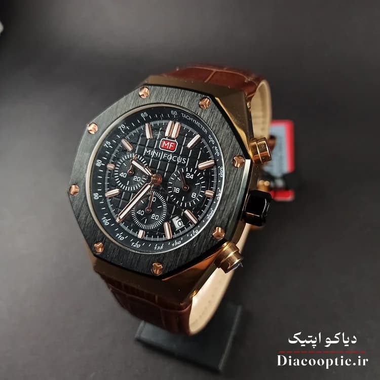 ساعت مچی مردانه اورجینال موتور ژاپنی برند مینی فوکوس سه موتور مدل Mf0417G.07 بند چرم — تصویر ۱۱