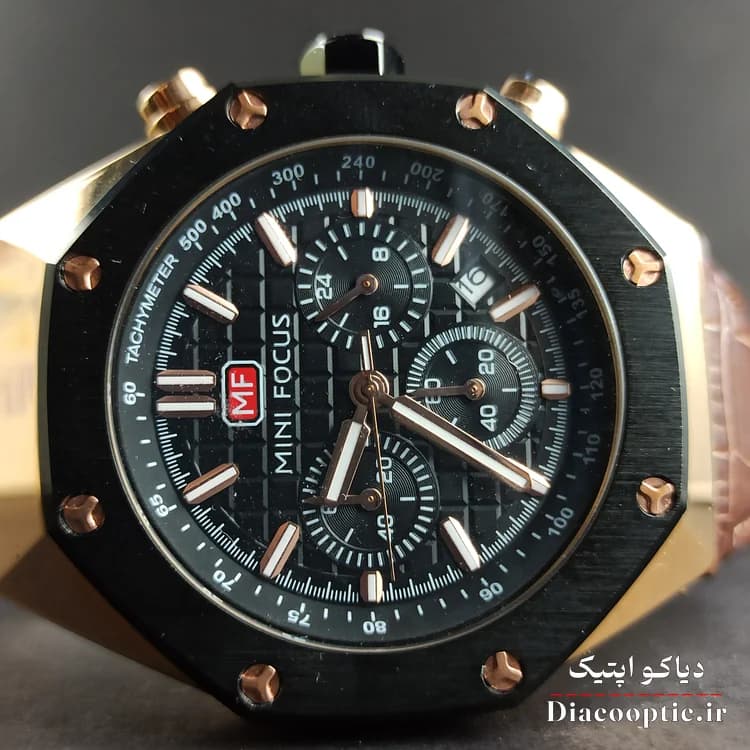 ساعت مچی مردانه اورجینال موتور ژاپنی برند مینی فوکوس سه موتور مدل Mf0417G.07 بند چرم — تصویر ۱۲