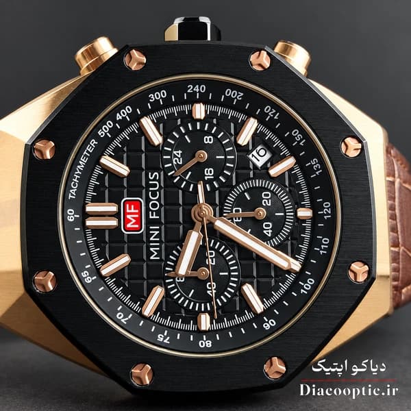 ساعت مچی مردانه اورجینال موتور ژاپنی برند مینی فوکوس سه موتور مدل Mf0417G.07 بند چرم — تصویر ۵