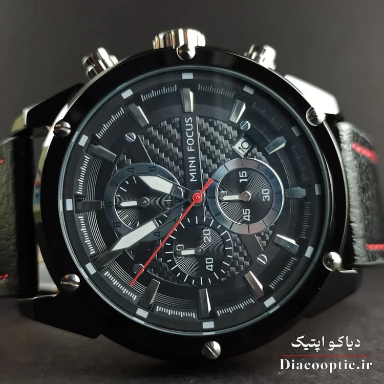 ساعت مچی مردانه اورجینال موتور ژاپنی برند مینی فوکوس سه موتور مدل Mf0161G.04 بند چرم — تصویر ۵