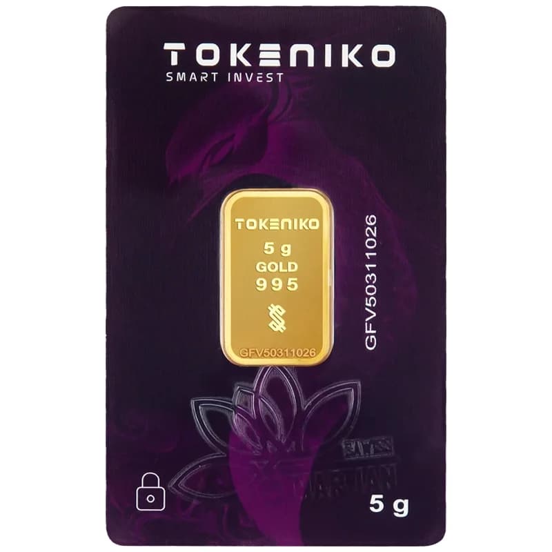 شمش طلا 5 گرم 24 عیار توکنیکو