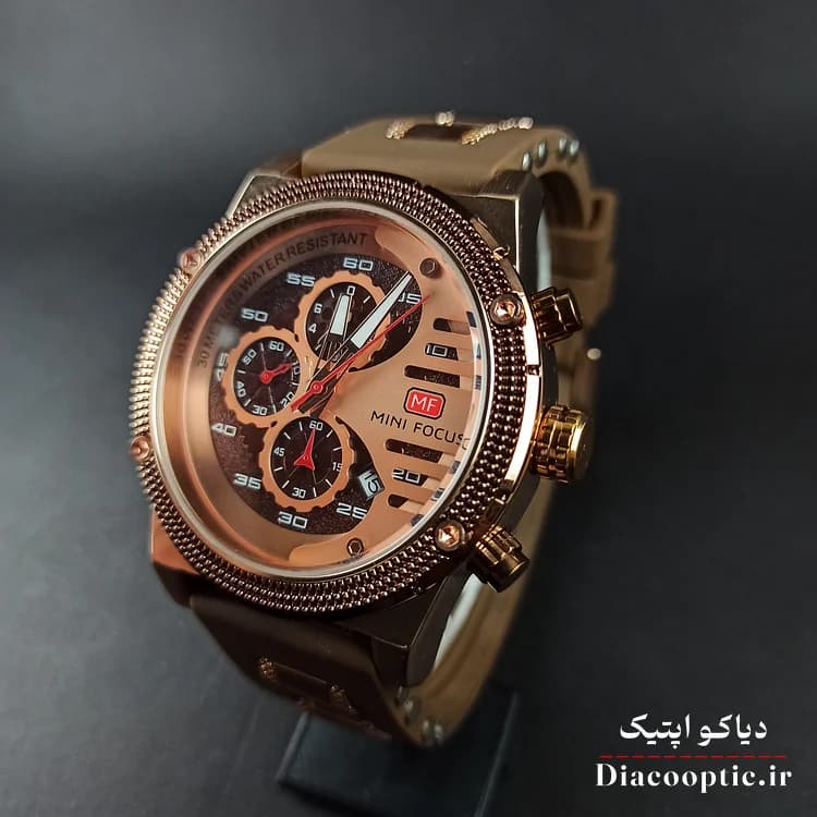 ساعت مچی مردانه اورجینال موتور ژاپنی برند مینی فوکوس سه موتور مدل Mf0246G.04 بند رابر — تصویر ۱۱