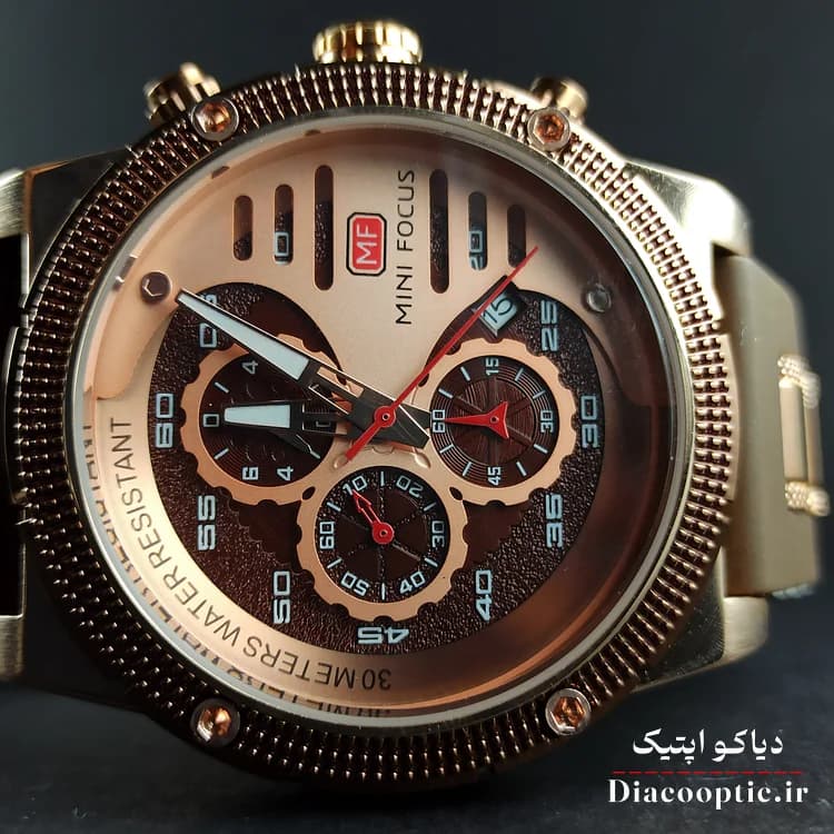 ساعت مچی مردانه اورجینال موتور ژاپنی برند مینی فوکوس سه موتور مدل Mf0246G.04 بند رابر — تصویر ۱۲