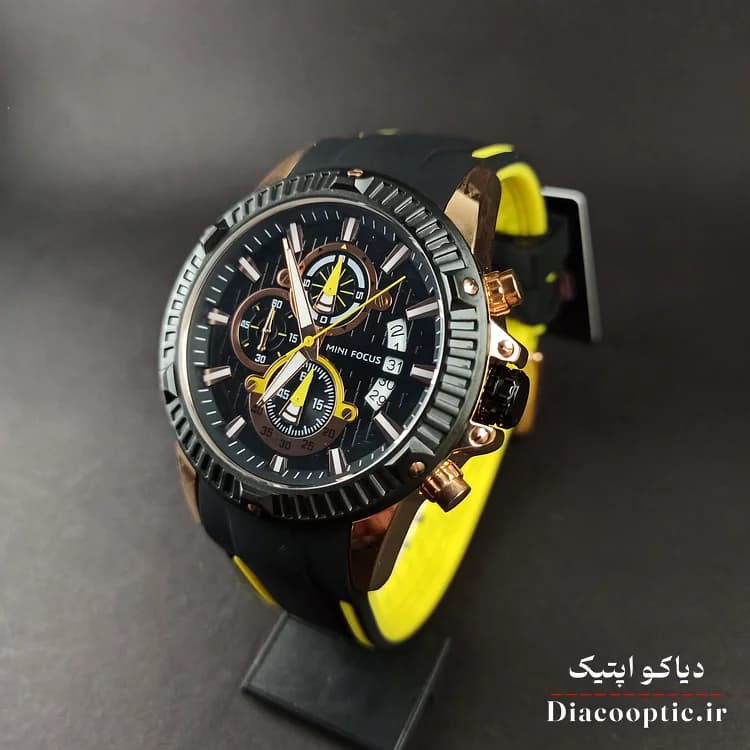 ساعت مچی مردانه اورجینال موتور ژاپنی برند مینی فوکوس سه موتور مدل Mf0244G.02 بند رابر — تصویر ۱۱