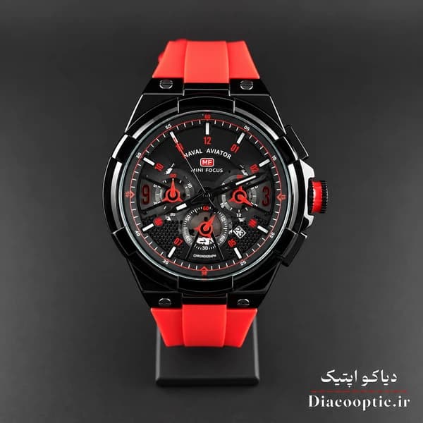 ساعت مچی مردانه اورجینال موتور ژاپنی برند مینی فوکوس سه موتور مدل Mf0402G.04 بند رابر — تصویر ۳