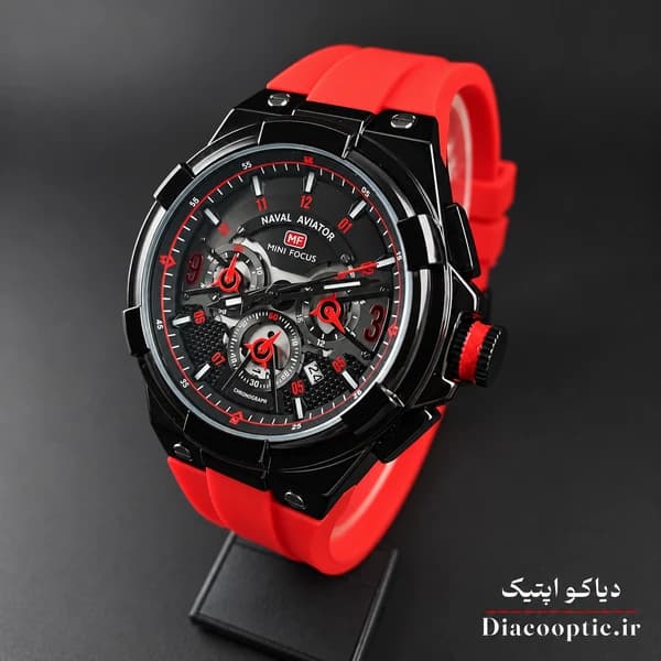 ساعت مچی مردانه اورجینال موتور ژاپنی برند مینی فوکوس سه موتور مدل Mf0402G.04 بند رابر — تصویر ۴