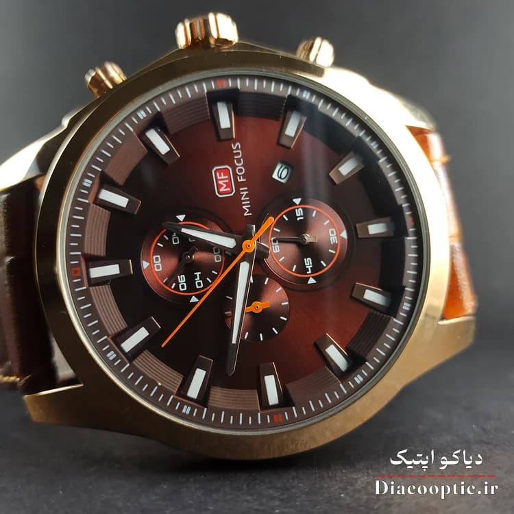ساعت مچی مردانه اورجینال موتور ژاپنی برند مینی فوکوس سه موتور مدل Mf0082G.02 بند چرم — تصویر ۱۲