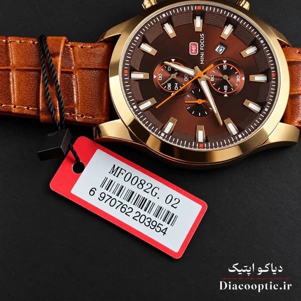 ساعت مچی مردانه اورجینال موتور ژاپنی برند مینی فوکوس سه موتور مدل Mf0082G.02 بند چرم — تصویر ۸