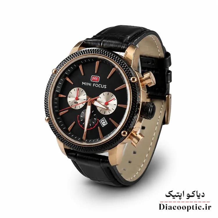 ساعت مچی مردانه اورجینال موتور ژاپنی برند مینی فوکوس سه موتور مدل Mf0010G.01 بند چرم — تصویر ۲