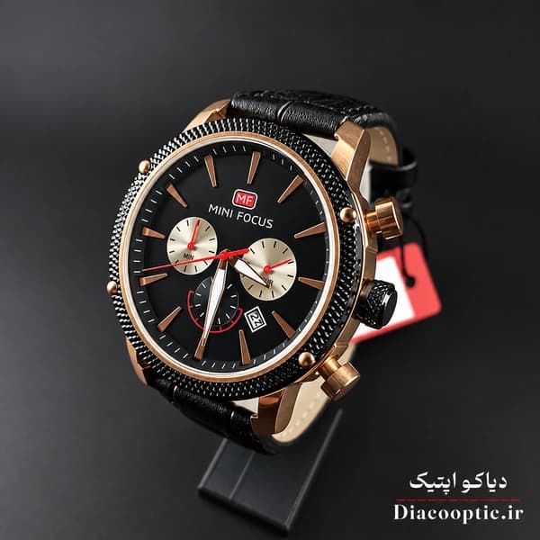 ساعت مچی مردانه اورجینال موتور ژاپنی برند مینی فوکوس سه موتور مدل Mf0010G.01 بند چرم — تصویر ۴