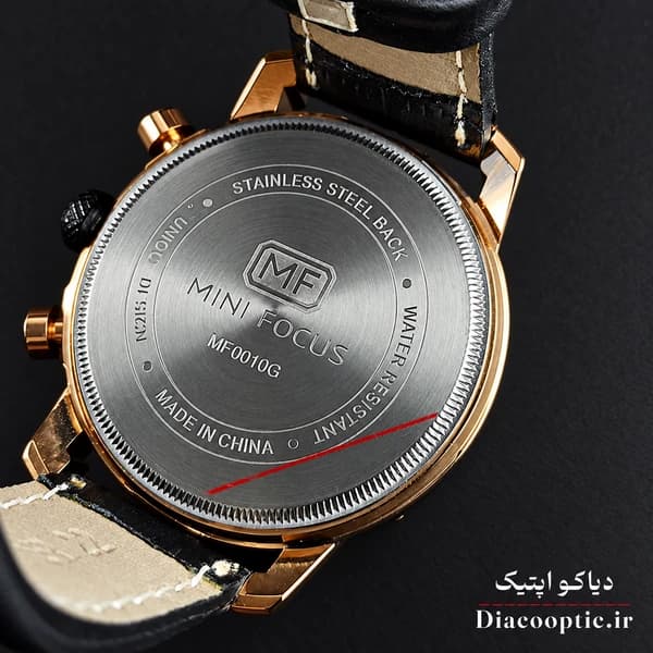 ساعت مچی مردانه اورجینال موتور ژاپنی برند مینی فوکوس سه موتور مدل Mf0010G.01 بند چرم — تصویر ۷