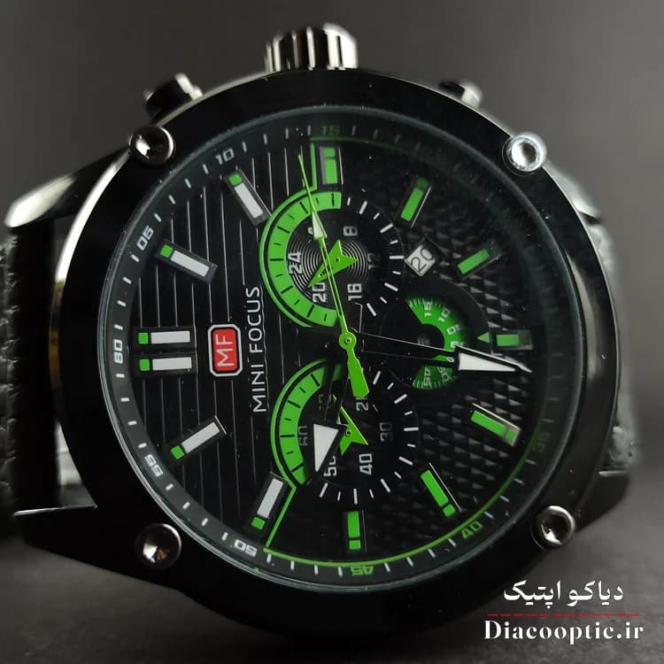 ساعت مچی مردانه اورجینال موتور ژاپنی برند مینی فوکوس سه موتور مدل Mf0288G.04 بند چرم — تصویر ۵
