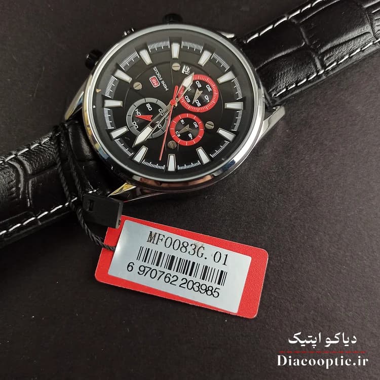 ساعت مچی مردانه اورجینال موتور ژاپنی برند مینی فوکوس سه موتور مدل Mf0083G.01 بند چرم — تصویر ۸