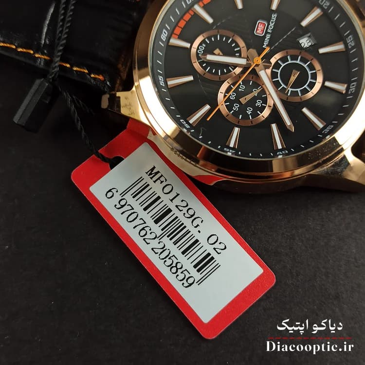 ساعت مچی مردانه اورجینال موتور ژاپنی برند مینی فوکوس سه موتور مدل Mf0129G.02 بند چرم — تصویر ۸