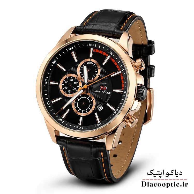 ساعت مچی مردانه اورجینال موتور ژاپنی برند مینی فوکوس سه موتور مدل Mf0129G.02 بند چرم — تصویر ۲