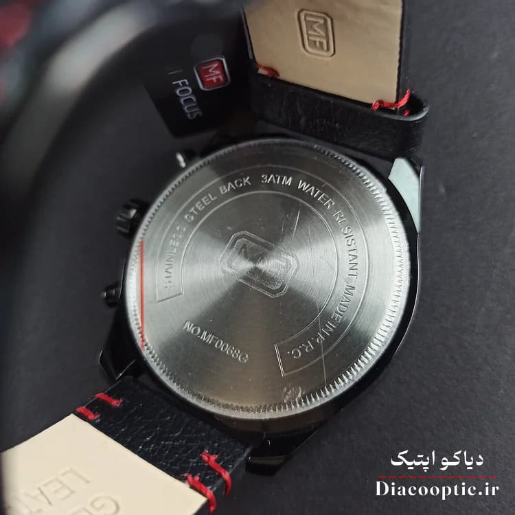 ساعت مچی مردانه اورجینال موتور ژاپنی برند مینی فوکوس سه موتور مدل Mf0068G.05 بند چرم — تصویر ۶