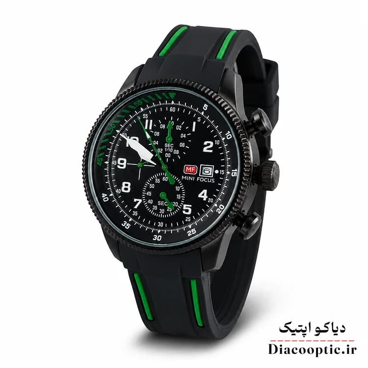 ساعت مچی مردانه اورجینال موتور ژاپنی برند مینی فوکوس سه موتور مدل Mf0379G.05 بند رابر