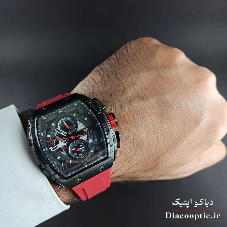 ساعت مچی مردانه اورجینال موتور ژاپنی برند مینی فوکوس سه موتور مدل Mf0399G.04 بند رابر — تصویر ۹