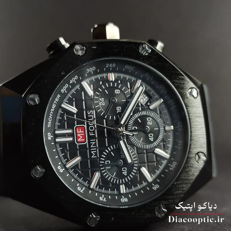ساعت مچی مردانه اورجینال موتور ژاپنی برند مینی فوکوس سه موتور مدل Mf0417G.04 بند رابر — تصویر ۵