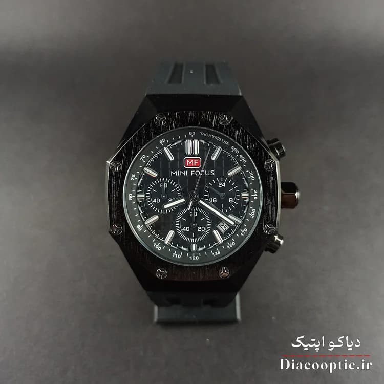 ساعت مچی مردانه اورجینال موتور ژاپنی برند مینی فوکوس سه موتور مدل Mf0417G.04 بند رابر — تصویر ۳