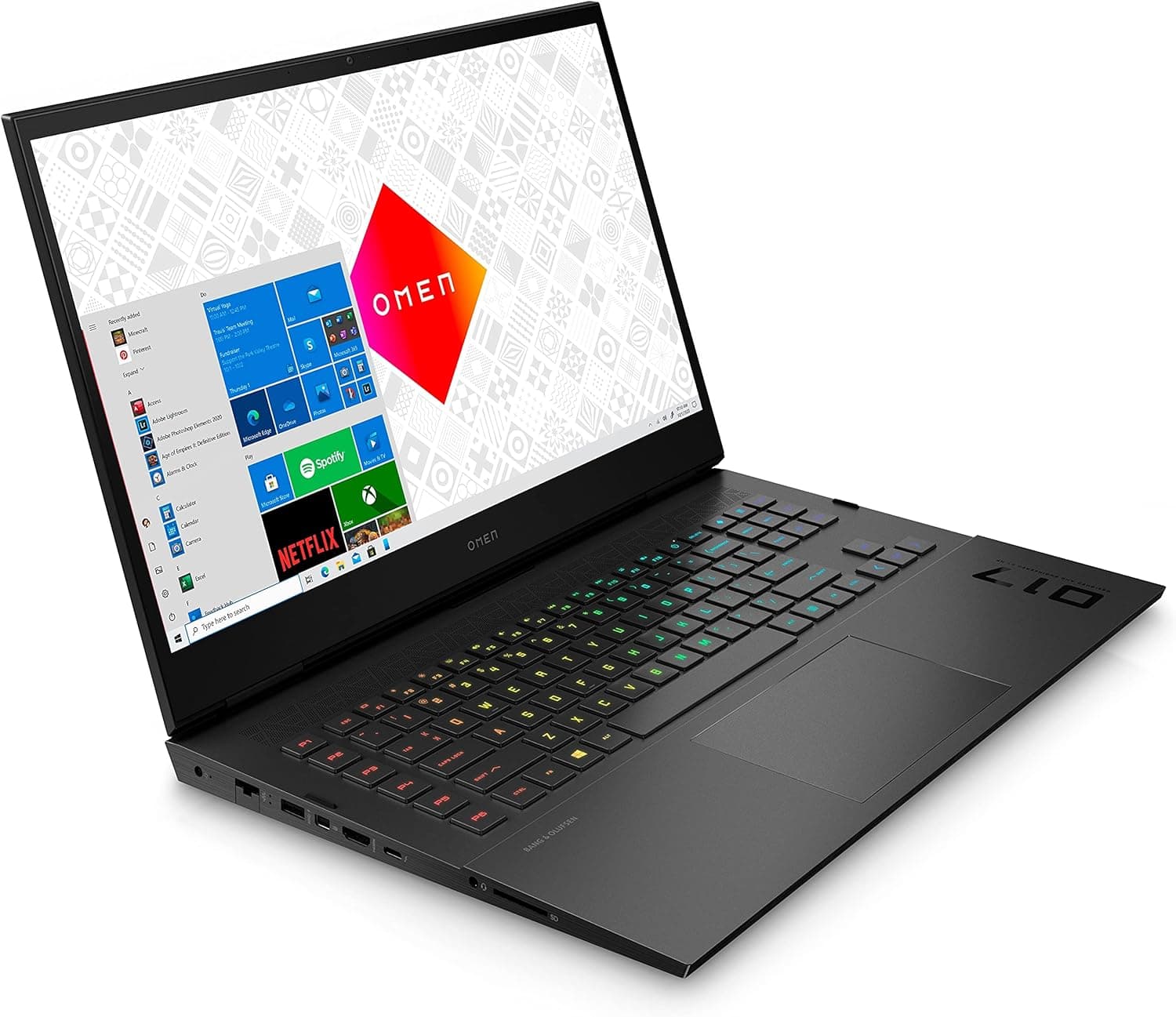لپ تاپ گیمینگ اچ پی اومن گرافیک 16 گیگ HP OMEN 17 | i7 11800 H | 32 DDR4 | 1TR SSD | 16GB NVIDIA GEFORCE RTX 3080 | 17 2K 165 Hz — تصویر ۷