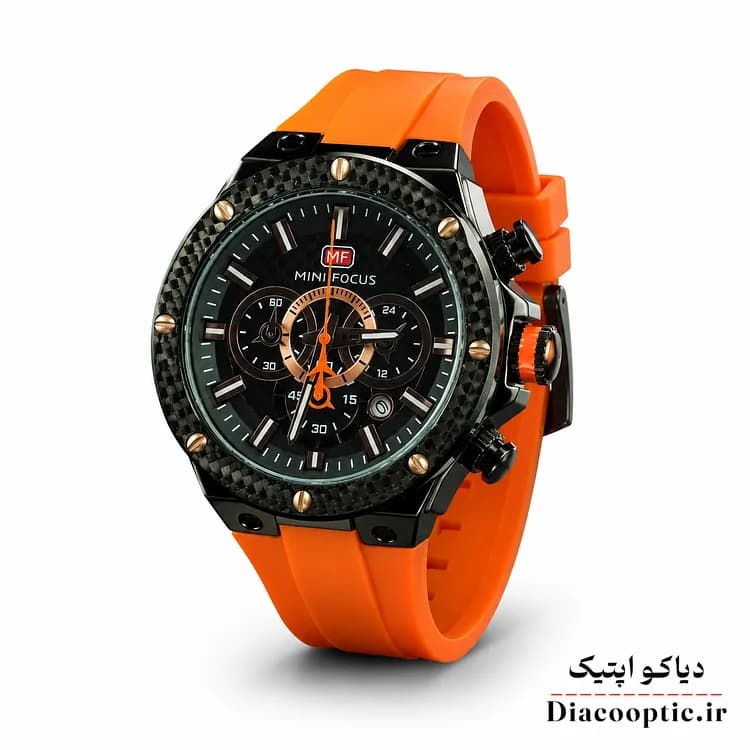 ساعت مچی مردانه اورجینال موتور ژاپنی برند مینی فوکوس سه موتور مدل Mf0468G.02 بند رابر — تصویر ۲