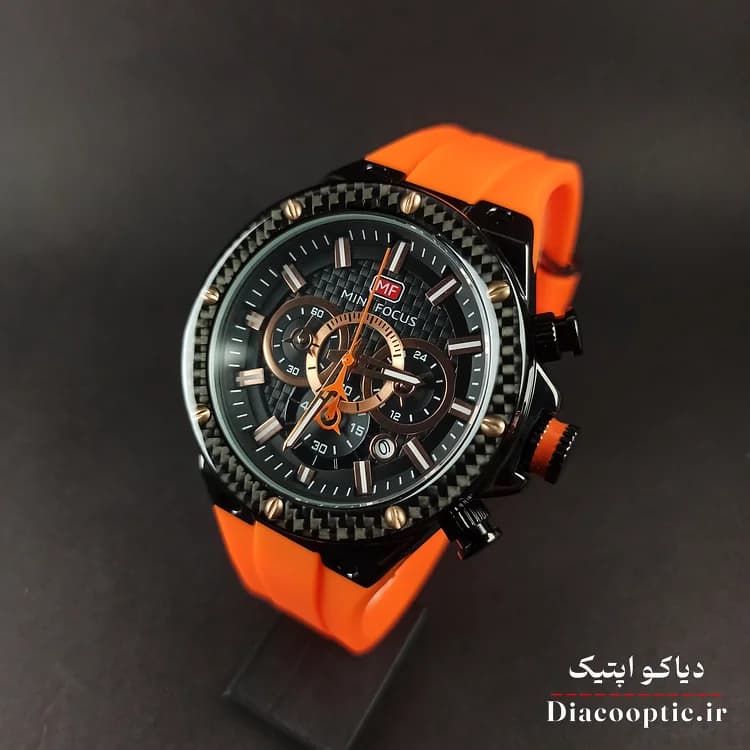 ساعت مچی مردانه اورجینال موتور ژاپنی برند مینی فوکوس سه موتور مدل Mf0468G.02 بند رابر — تصویر ۴