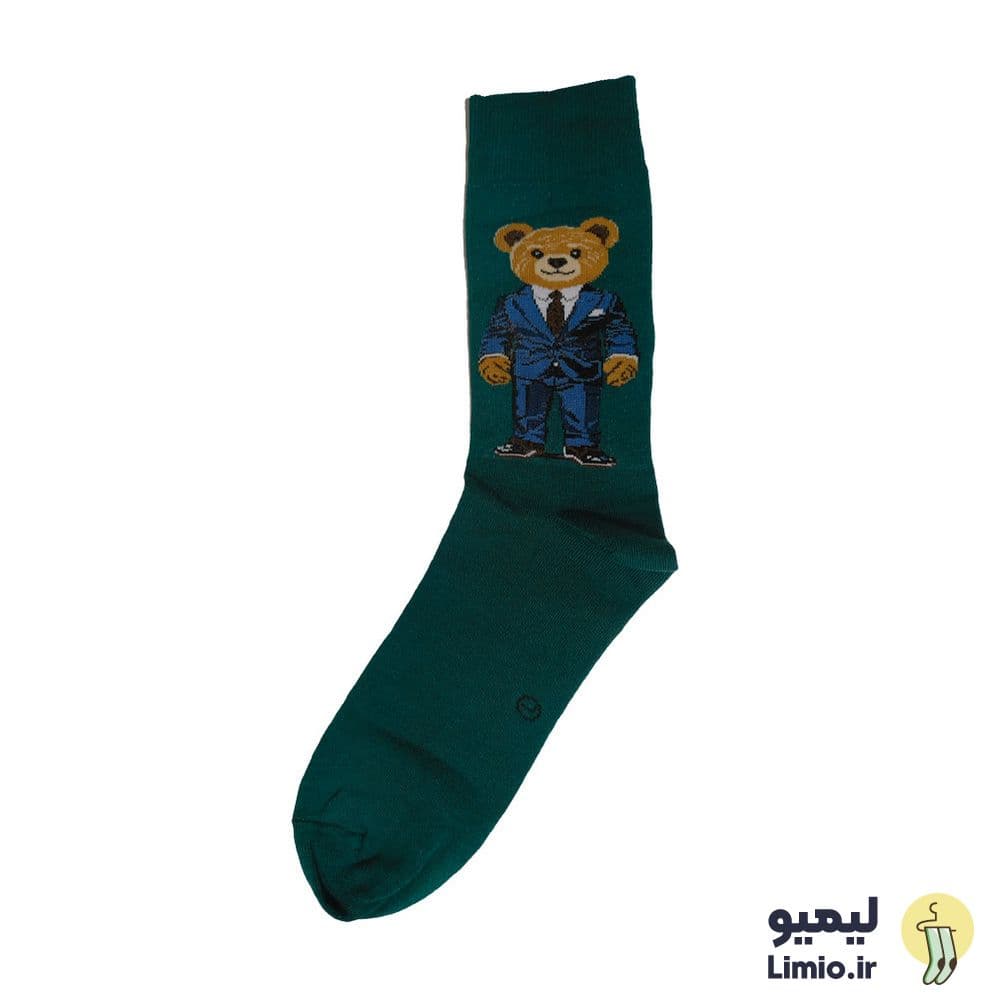 جوراب ساق دار فانتزی طرح تدی نخ پنبه خارجی کد 174 — تصویر ۲