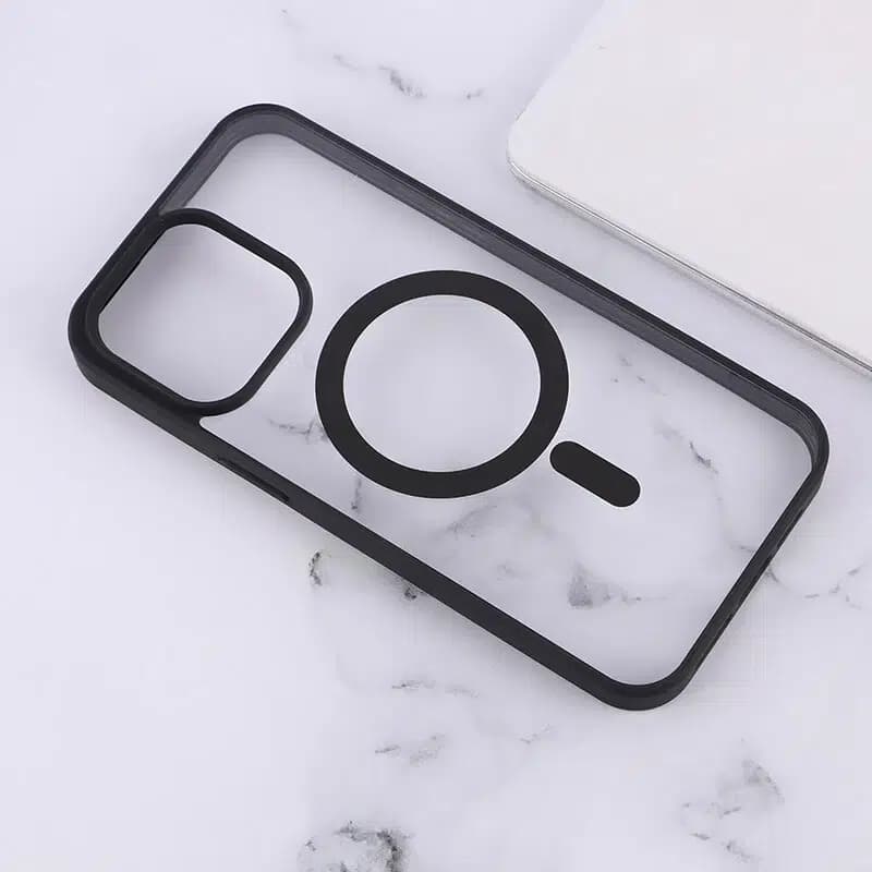 قاب PC مگ سیف آیفون iPhone 15 Pro Max دور رنگی – مشکی — تصویر ۲
